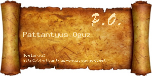 Pattantyus Oguz névjegykártya